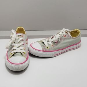 Converse girls multi tongue All Star sneaker shoe size 1